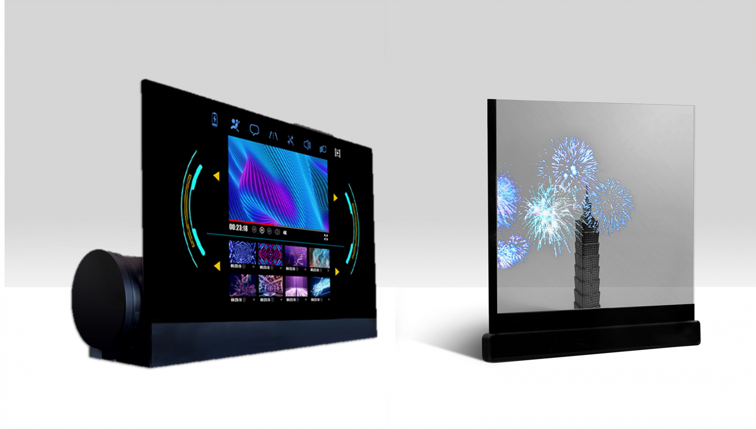 可捲式、折疊性、高透明